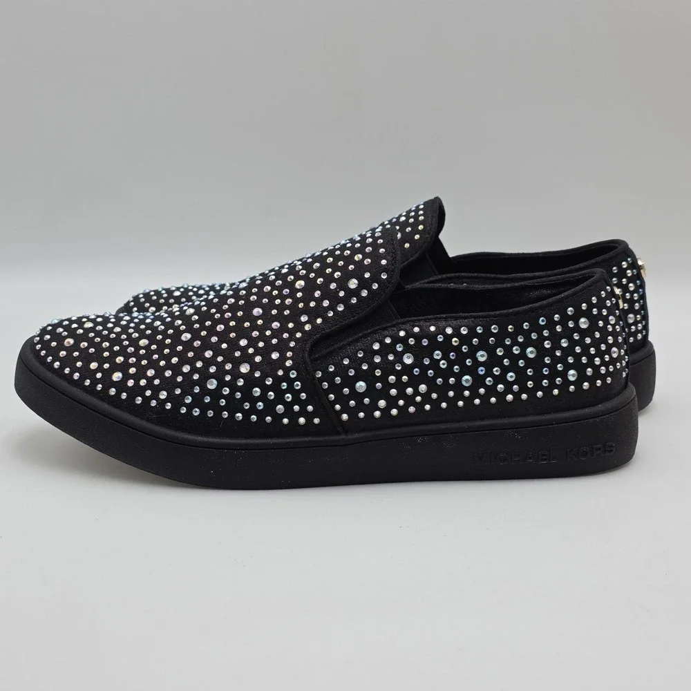 MICHAEL‎ KORS Girls 6Y Women 7.5-8  Jem Tiffany Embellished In Midnight Sparkle